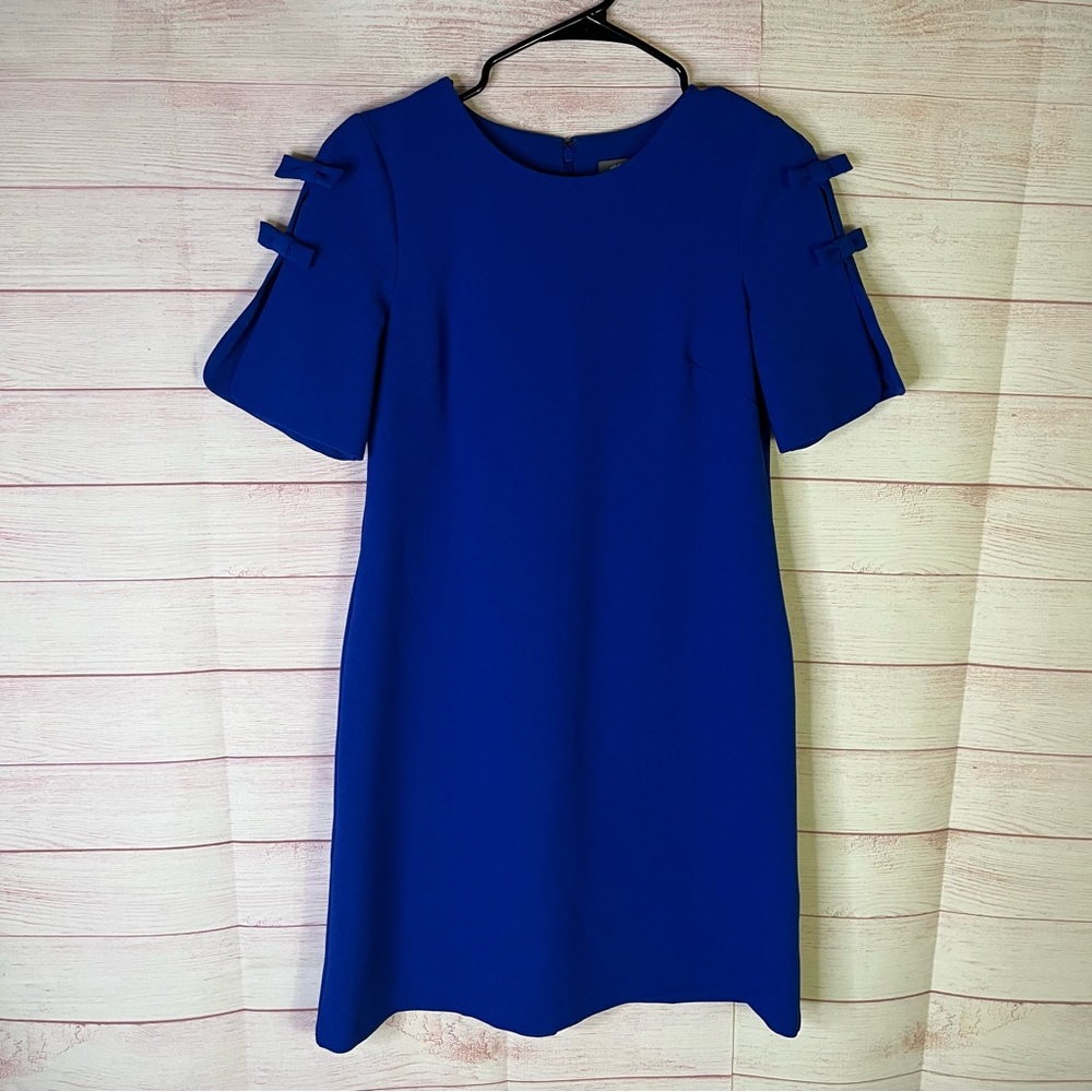 Vince Camuto Royal Blue Sleeve Bow Detail Dress Size 2